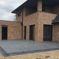 Porte + Levant coulissante PVC Veka chassis gris anthracite